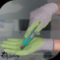 SRSAFETY CE EN388 CUT 5 Latex beschichtet Anti-Cut Arbeitshandschuhe / Grip Handschuh / geschnittene Handhandschuhe